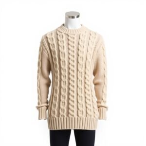 Long Cable Knit Sweater