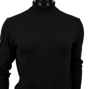 Mock Neck Ribbed Sweater