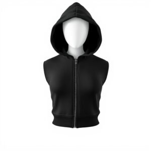 Zip-Up Cropped Hoodie